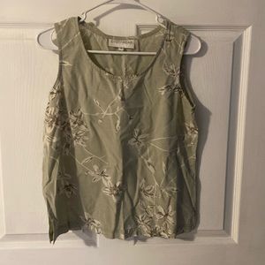 Ever wear Cotton Top. Size S. Almost new. Beautiful khaki design